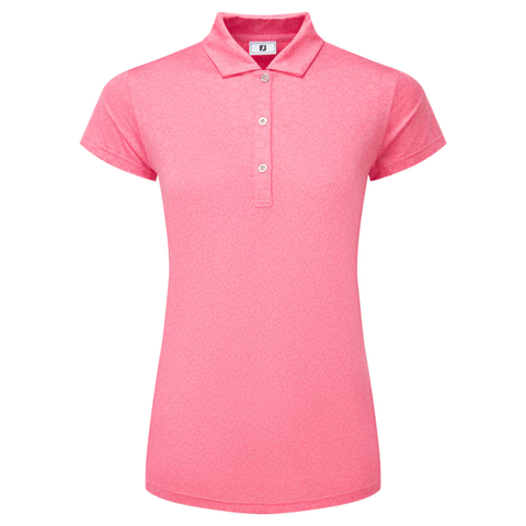 Painted Floral Cap Sleeve Lisle Polo Damen