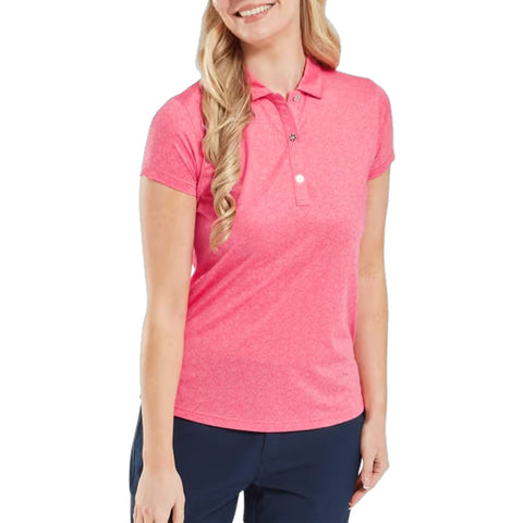Painted Floral Cap Sleeve Lisle Polo Damen