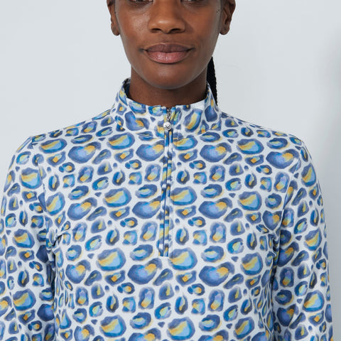 Print Peached Poloshirt Damen