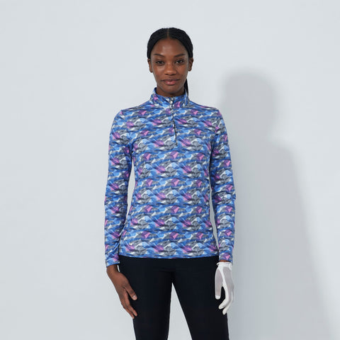 Print Peached Poloshirt Damen
