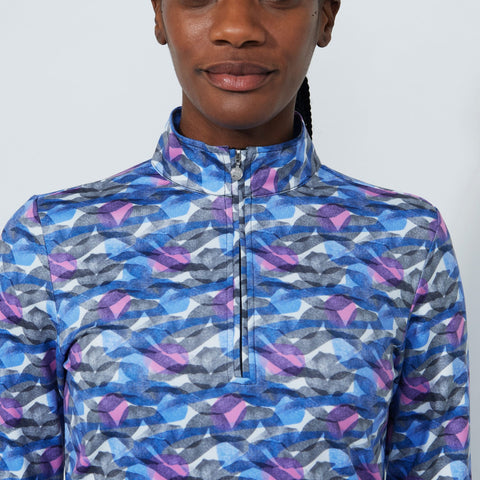 Print Peached Poloshirt Damen