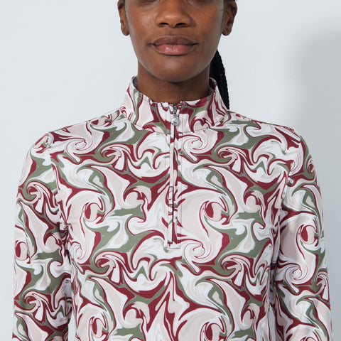 Print Peached Poloshirt Damen