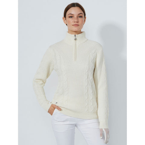 Lined Cable Pullover Damen