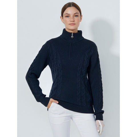 Lined Cable Pullover Damen