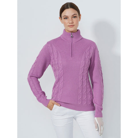 Lined Cable Pullover Damen