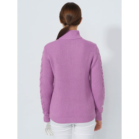 Lined Cable Pullover Damen