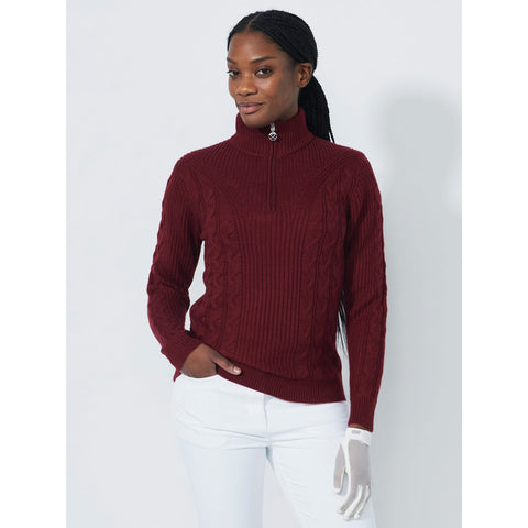 Lined Cable Pullover Damen