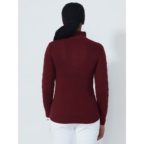Lined Cable Pullover Damen