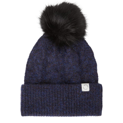 Pom Braid Beanie Damen