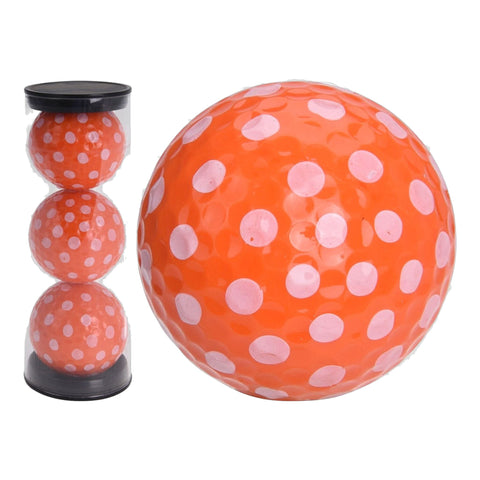 Orange/Weiß Gepunktete Golfbälle