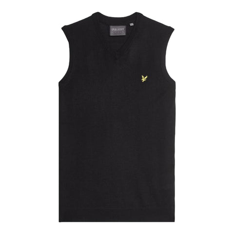 Merino Blend Knitted V-Neck Vest Herren