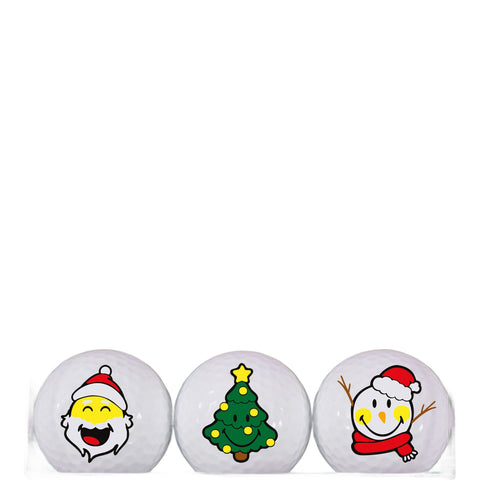 Smiley X-Mas Golfbälle (3er Set)