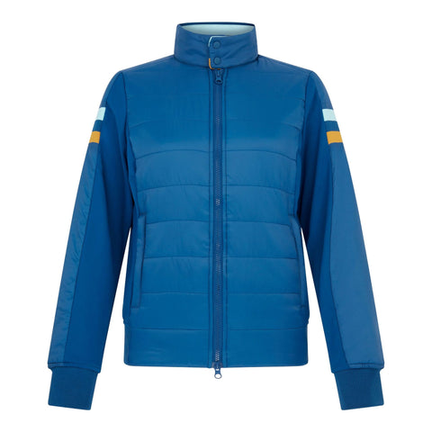 Mixed Media Puffer Golfjacke Damen