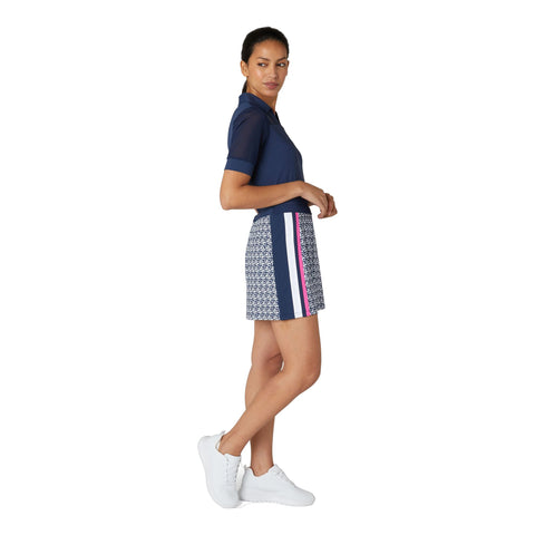 Geo Printed Side Blocked Skort Damen
