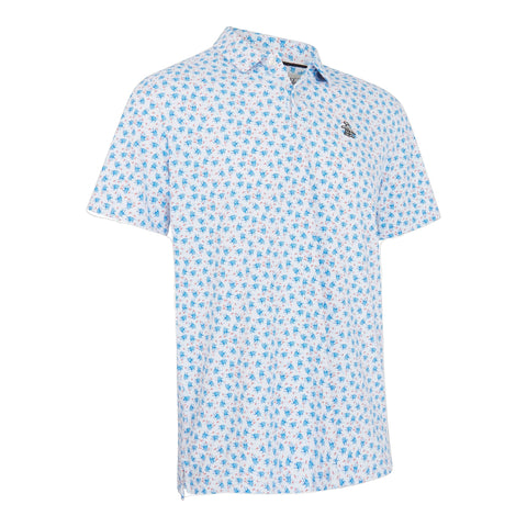 Octopus Print Golf Polo Herren