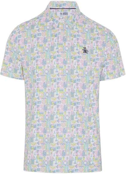 Pete Game Grid Print Polo Herren
