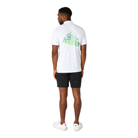 Quiet Please Graphic Oxford Polo Herren