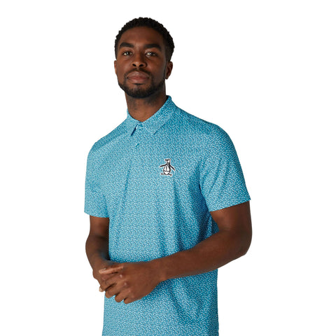 All-Over Golf Ball Print Golf Poloshirt Herren