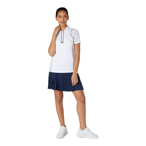 Mesh Sleeve Frontzip Shirt Damen