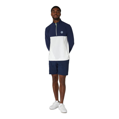 1/4-Zip Lightweight Colour Block Wind-Sweater Herren