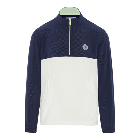 1/4-Zip Lightweight Colour Block Wind-Sweater Herren