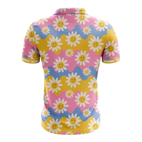 Retro Flower Polo Herren