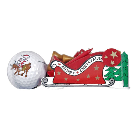 Reitender Santa Golf Set