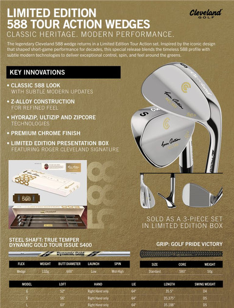 588 Tour Action Retro Limited Edition Wedge Set Herren