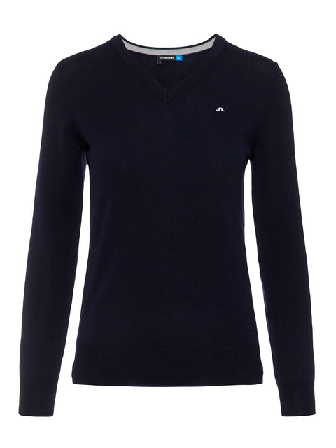 W Amaya True Merino Sweater Navy Damen