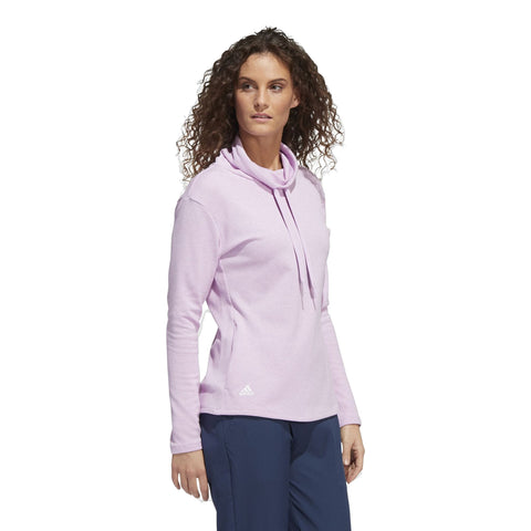 Melange High Mock Golf Pullover Damen