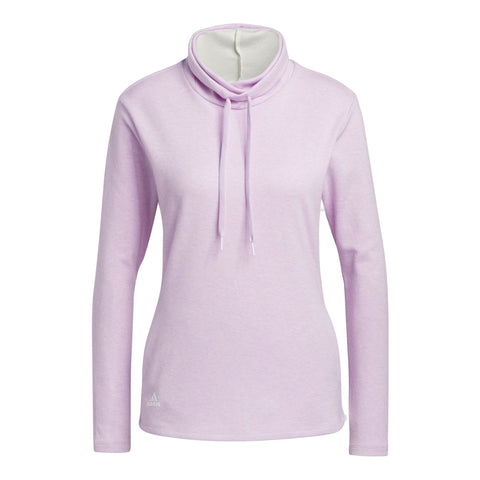 Melange High Mock Golf Pullover Damen