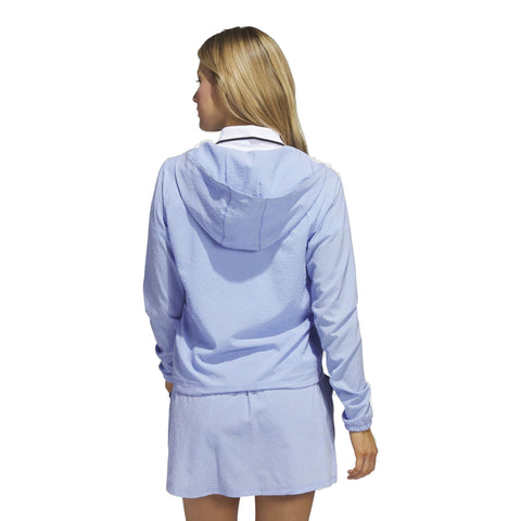 Seersucker Hoodie Pullover Damen