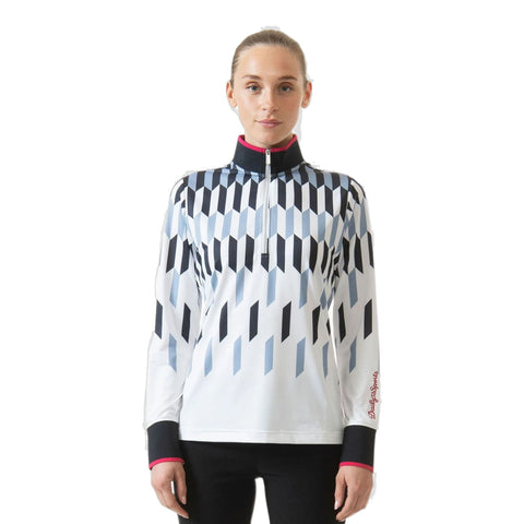 Britney Golf Polo Half Neck Langarm-Poloshirt Damen