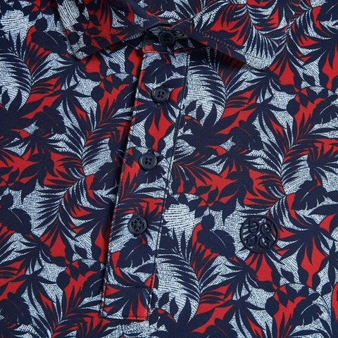 Palm Fronds Tech Piqué Poloshirt Herren