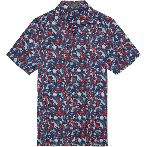 Palm Fronds Tech Piqué Poloshirt Herren