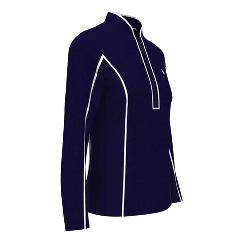 Longsleeve Textured 1/4 Zip Sweater Damen