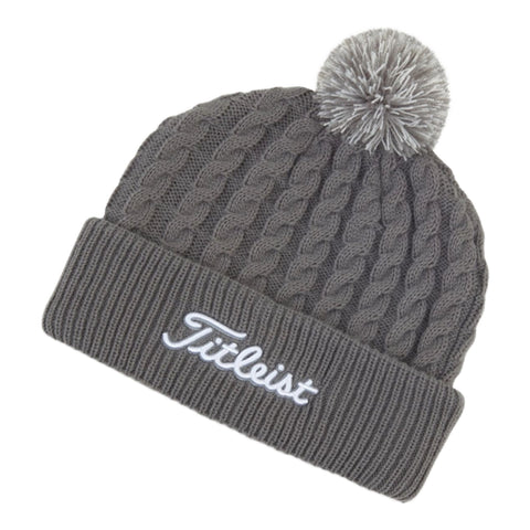 Cable Knit Pom Pom Mütze
