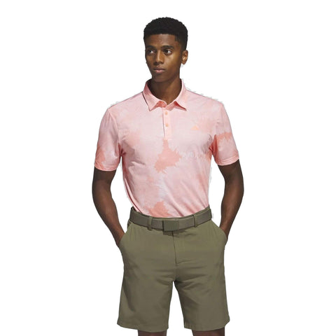 Flower Mesh Poloshirt Herren