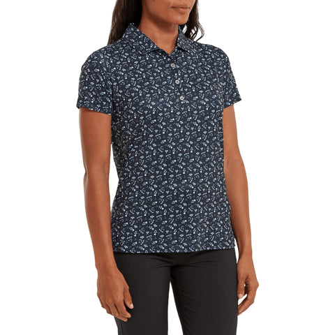 Floral Print Poloshirt Damen