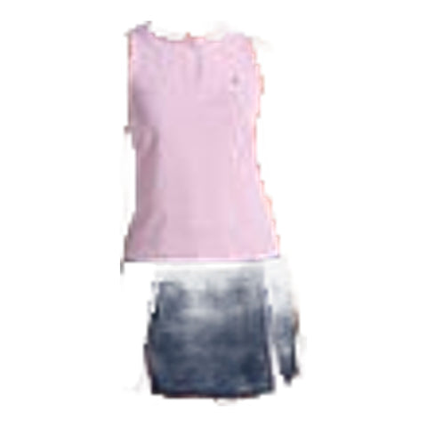 High Waist Colorblock Skort Damen